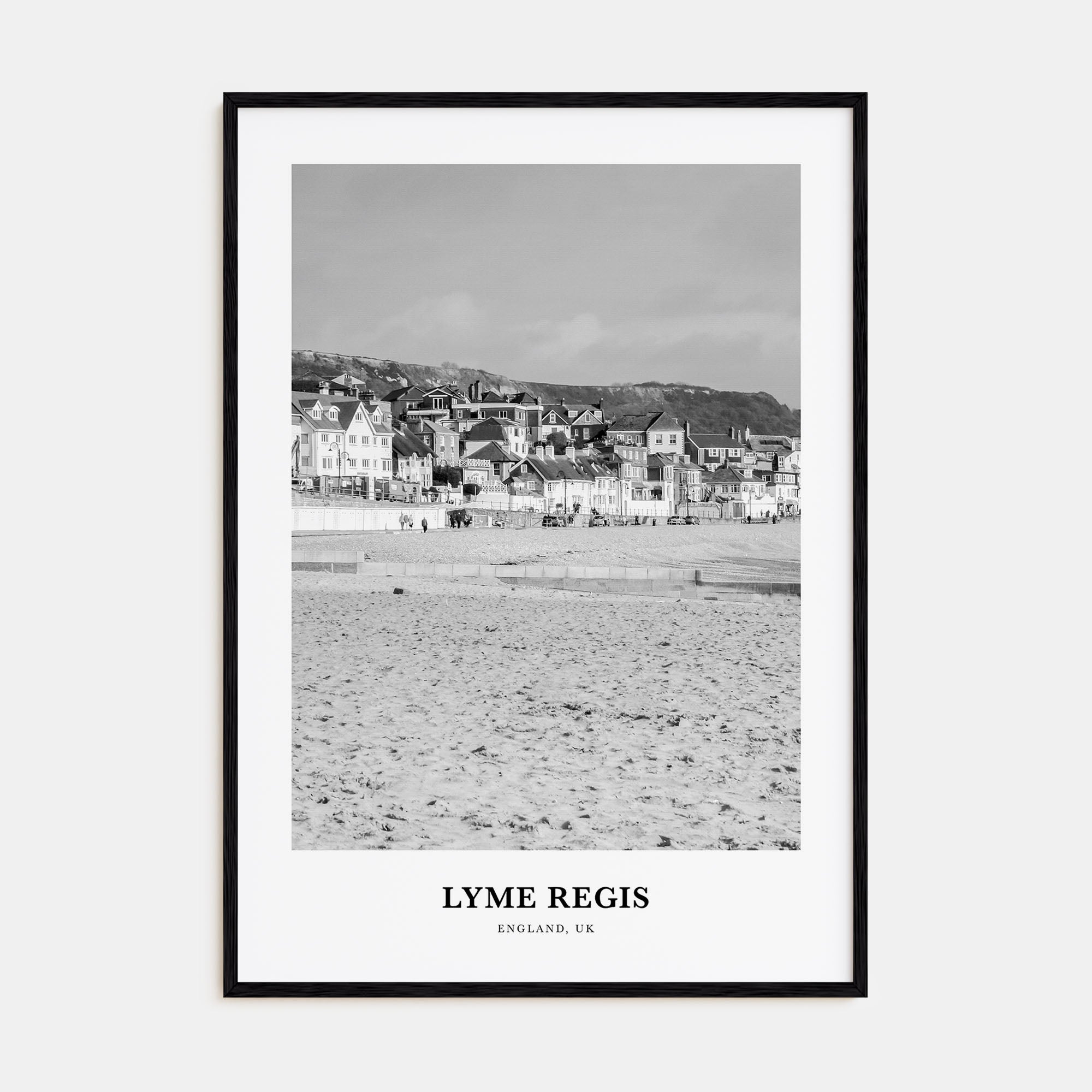Lyme Regis Portrait B&W Poster