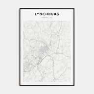 Lynchburg Map Portrait Poster