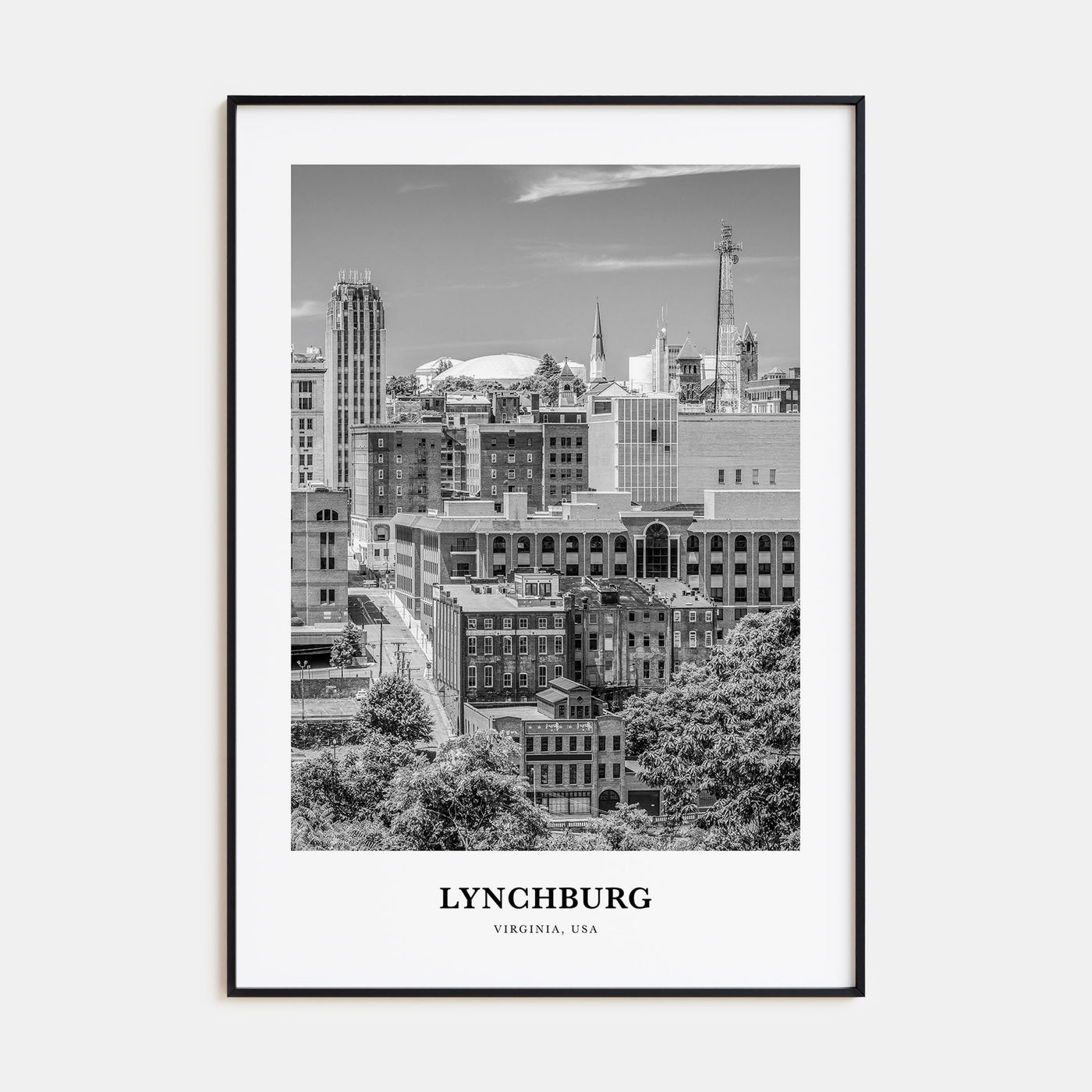 Lynchburg Portrait B&W Poster