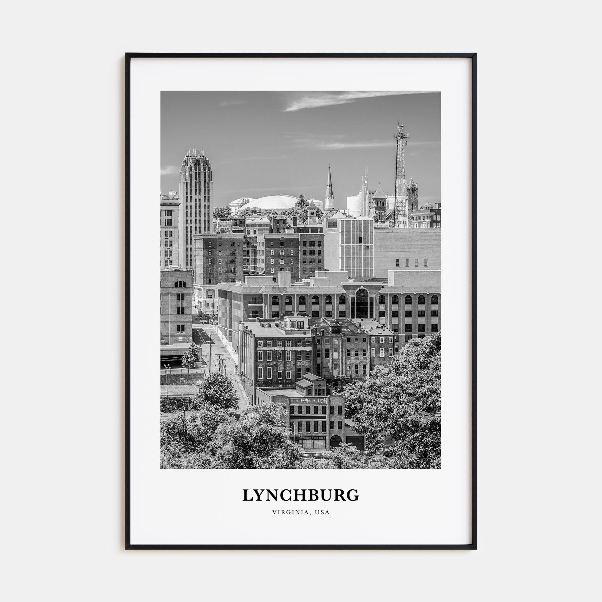 Lynchburg Portrait B&W Poster