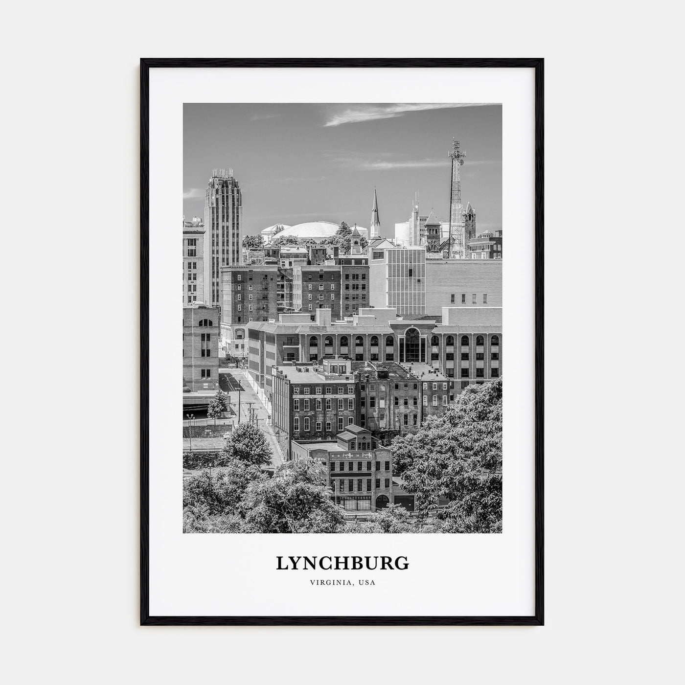 Lynchburg Portrait B&W Poster