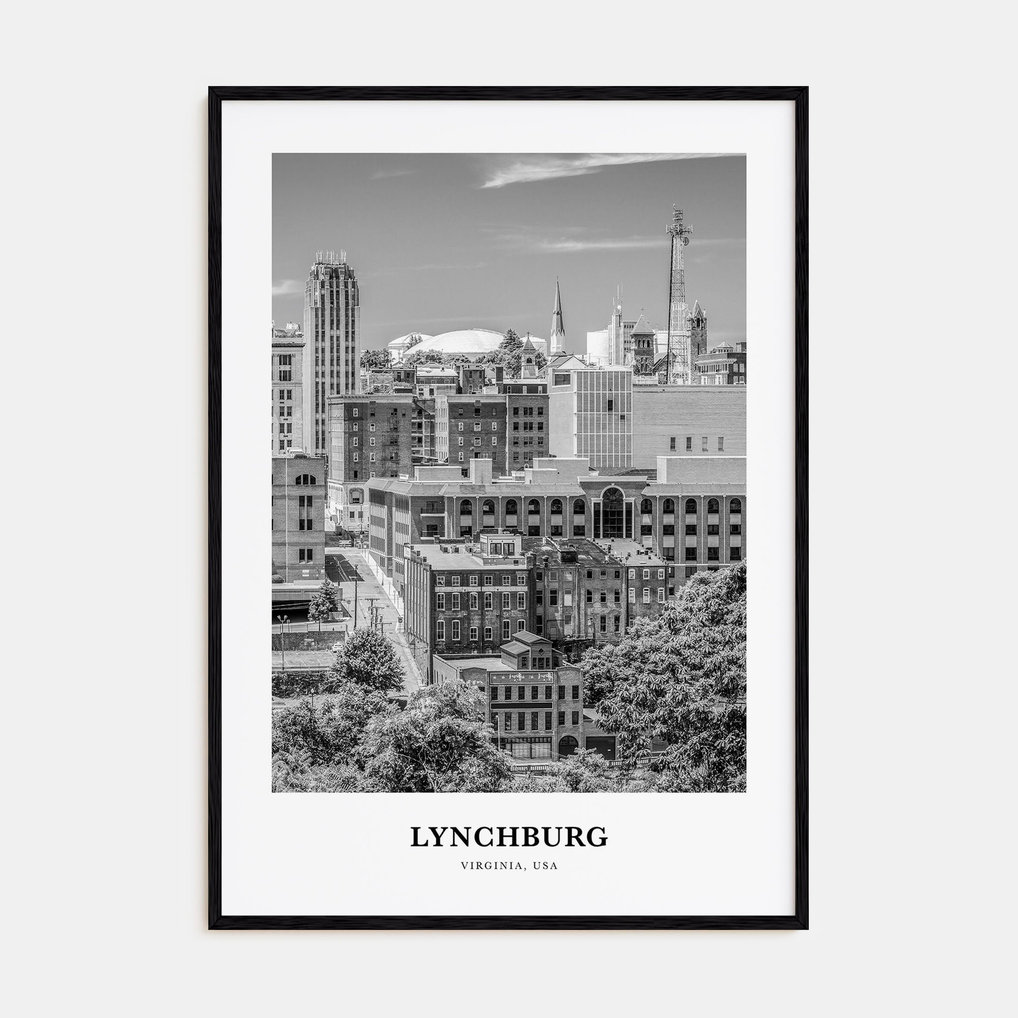 Lynchburg Portrait B&W Poster