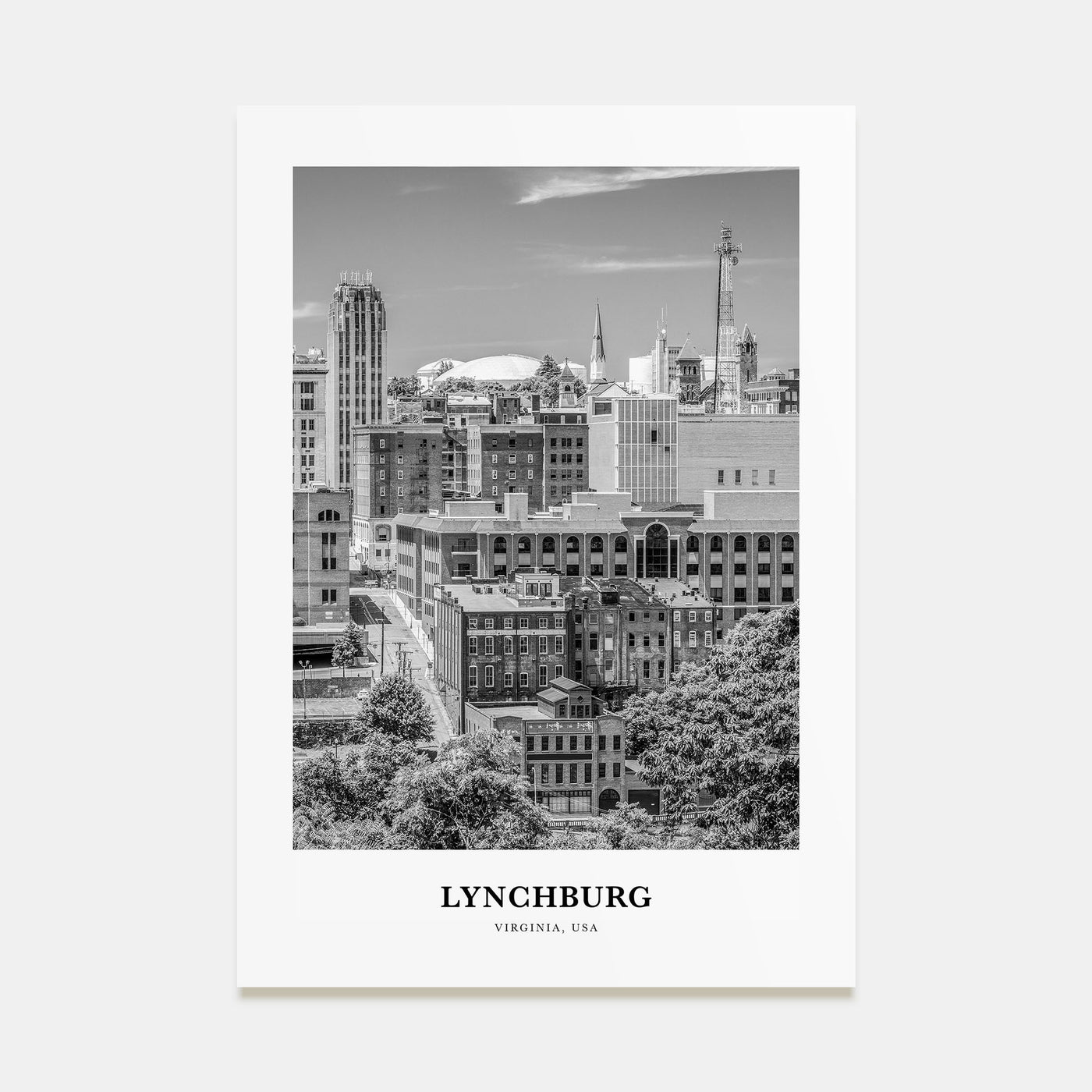 Lynchburg Portrait B&W Poster