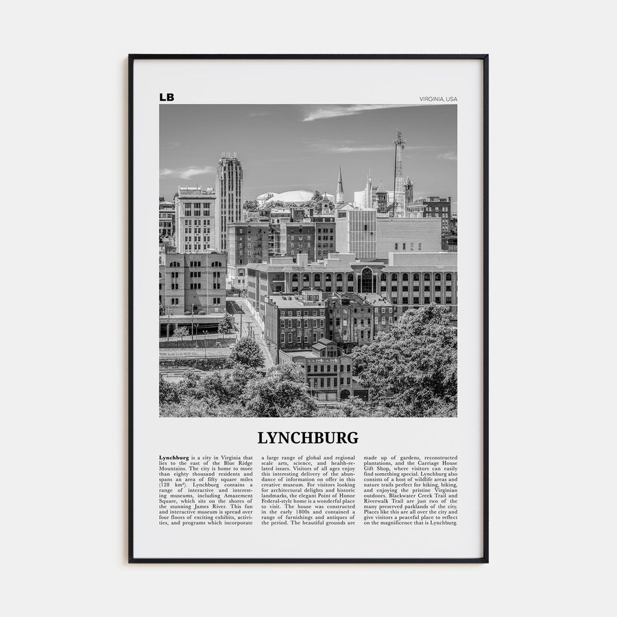 Lynchburg Travel B&W Poster
