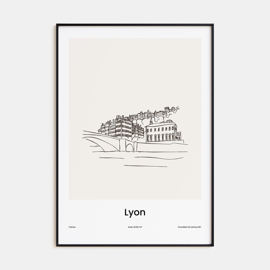 Lyon Drawn Poster
