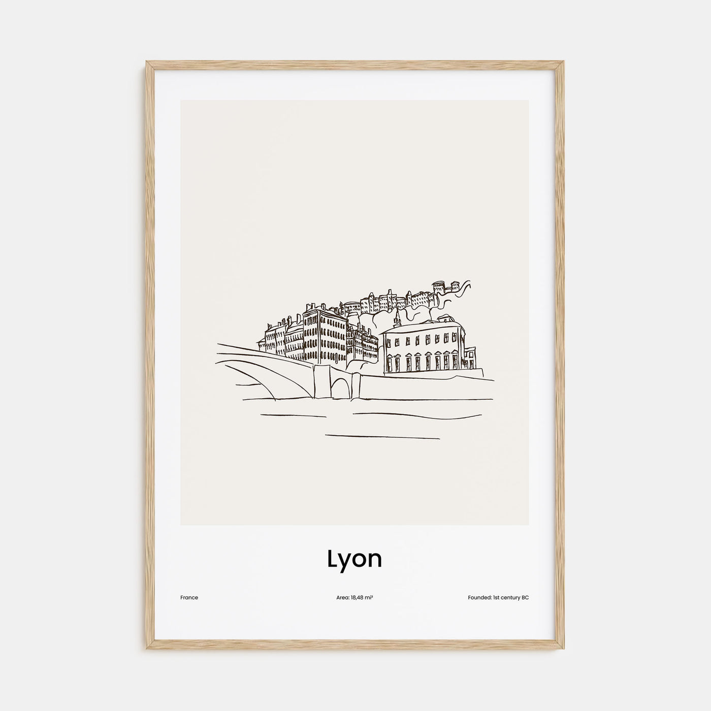 Lyon Drawn Poster