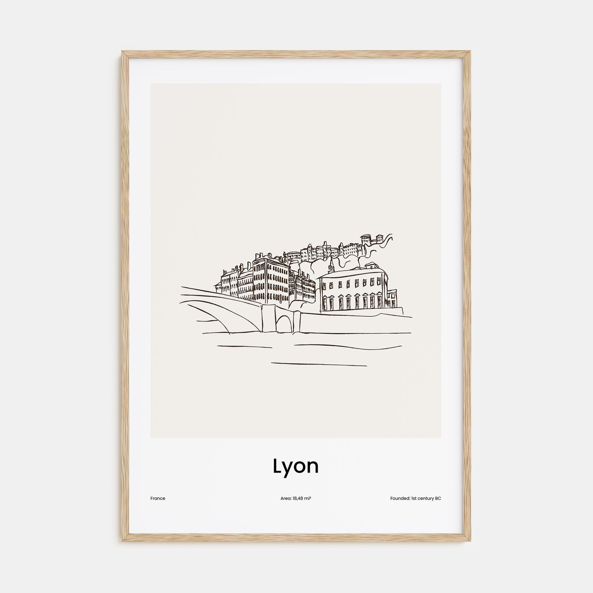 Lyon Drawn Poster