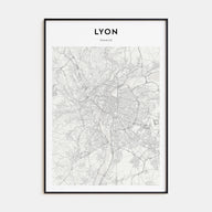 Lyon Map Portrait Poster