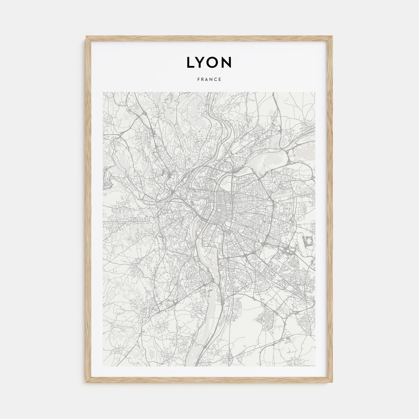 Lyon Map Portrait Poster