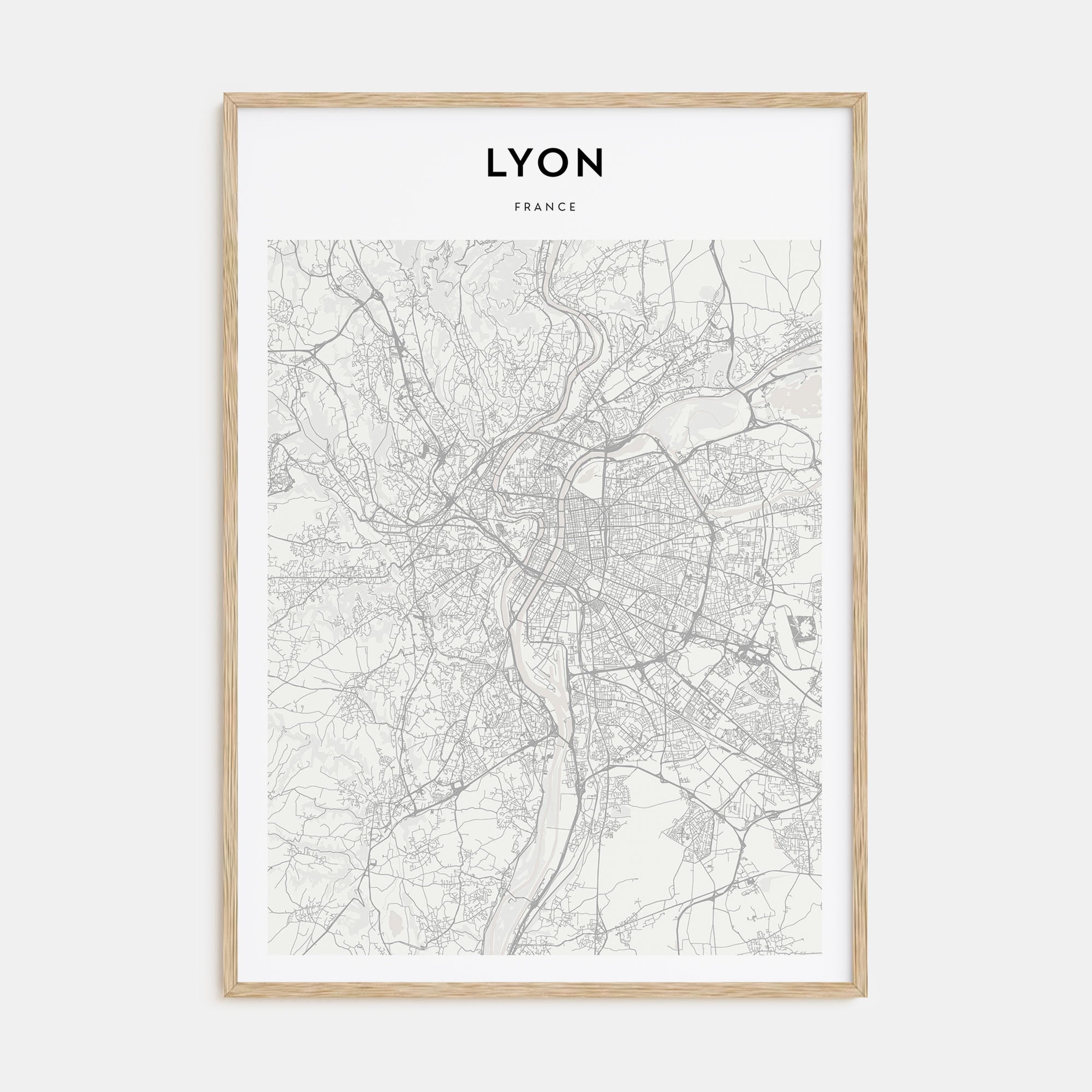Lyon Map Portrait Poster