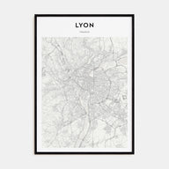 Lyon Map Portrait Poster