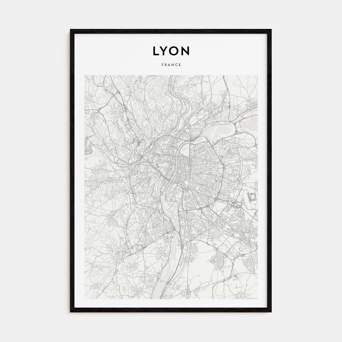 Lyon Map Portrait Poster
