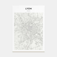 Lyon Map Portrait Poster