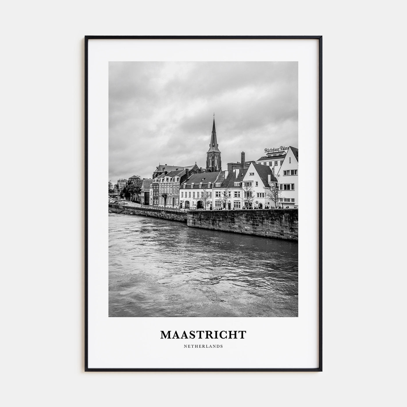Maastricht Portrait B&W Poster