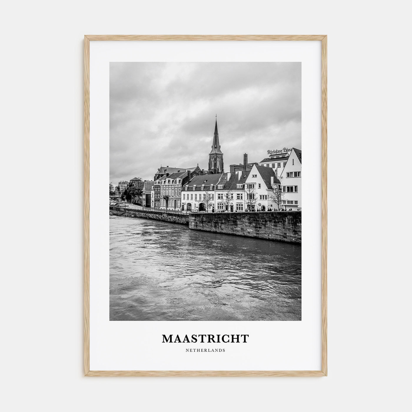 Maastricht Portrait B&W Poster