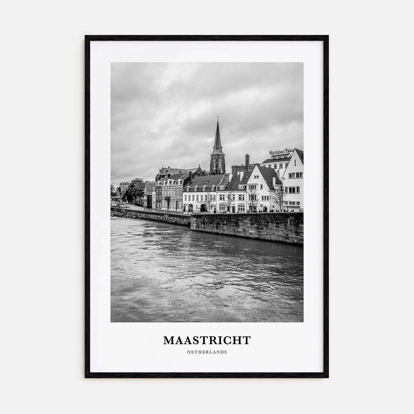 Maastricht Portrait B&W Poster