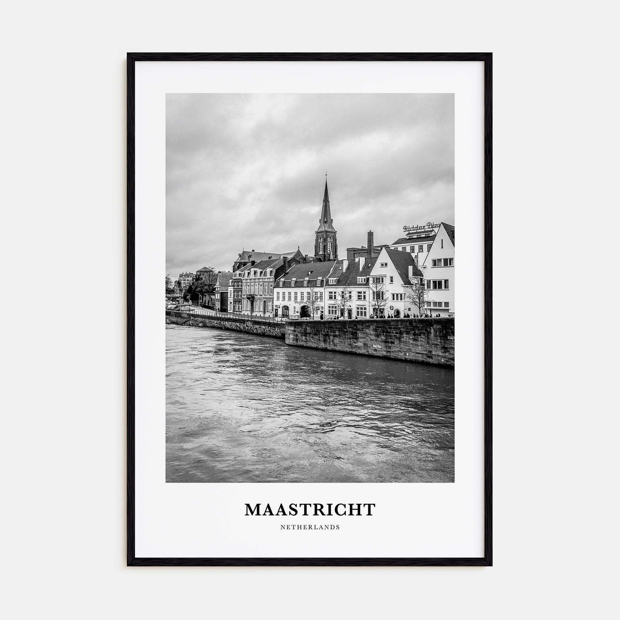 Maastricht Portrait B&W Poster