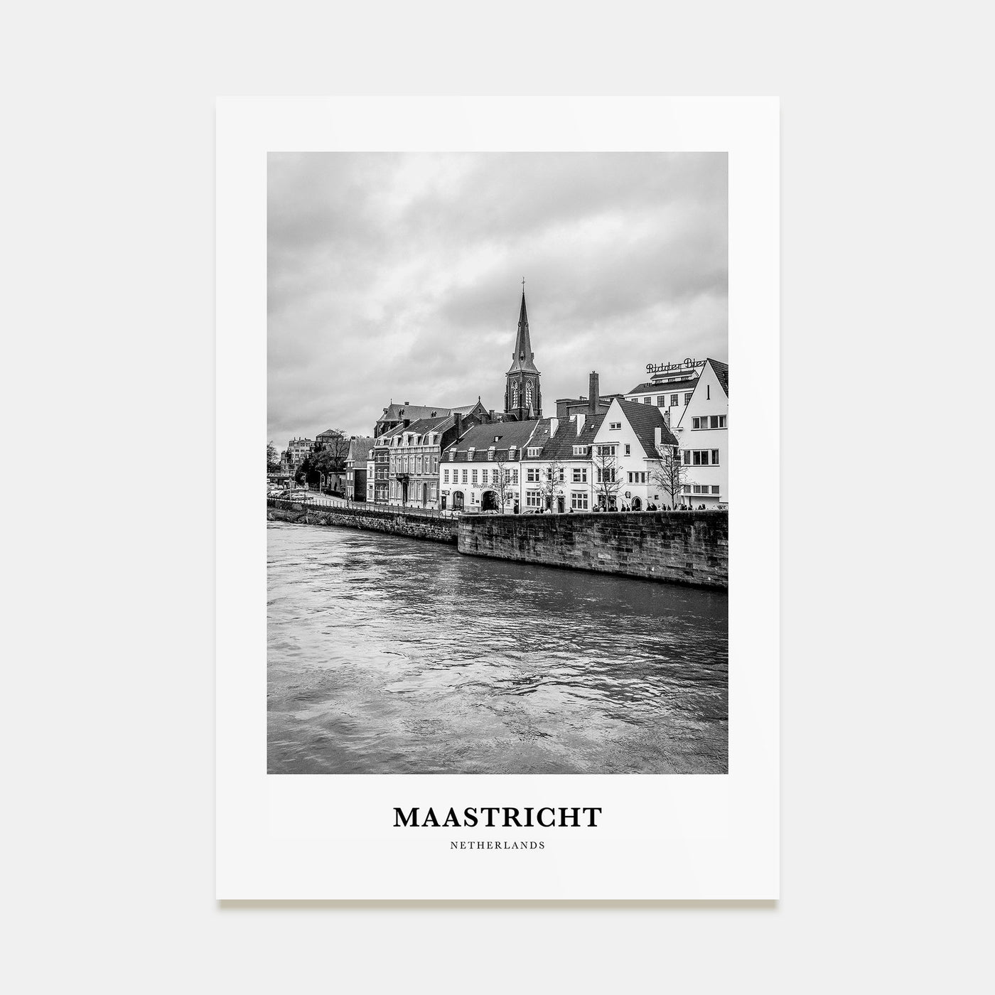 Maastricht Portrait B&W Poster