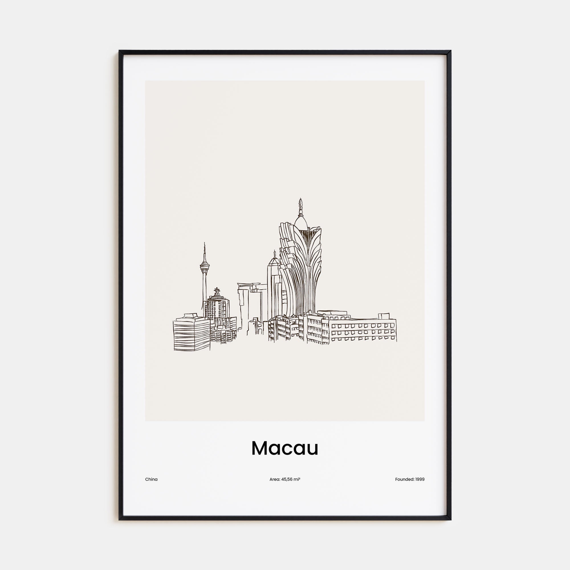 Macau Drawn Poster