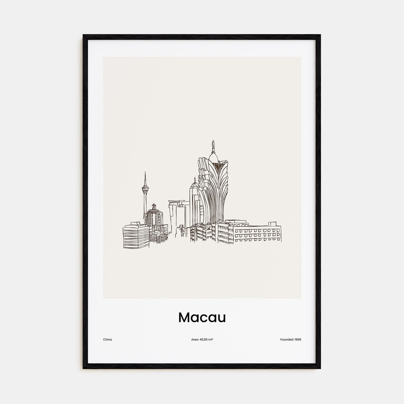 Macau Drawn Poster