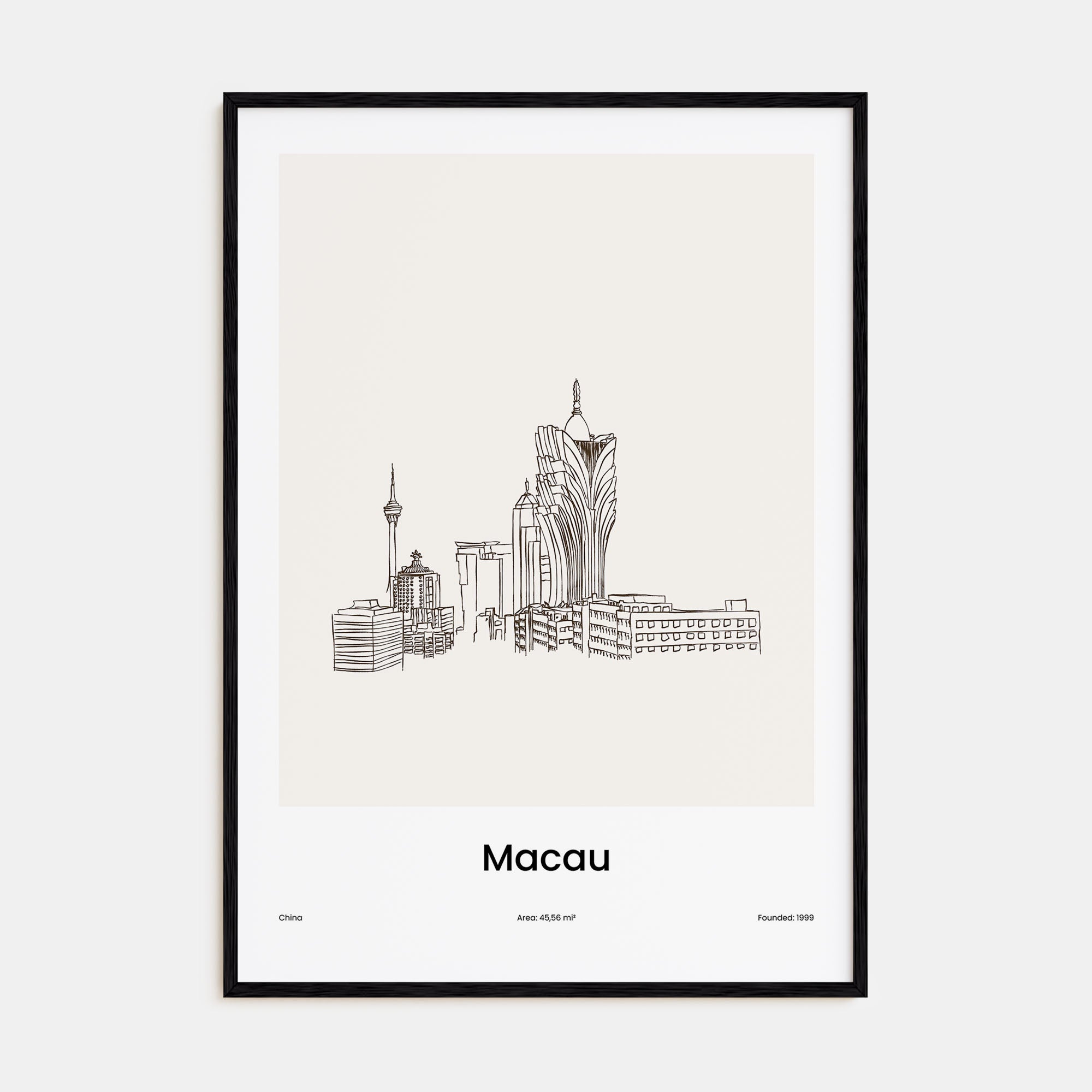 Macau Drawn Poster