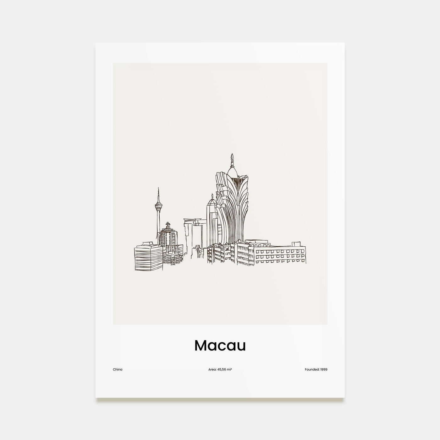 Macau Drawn Poster