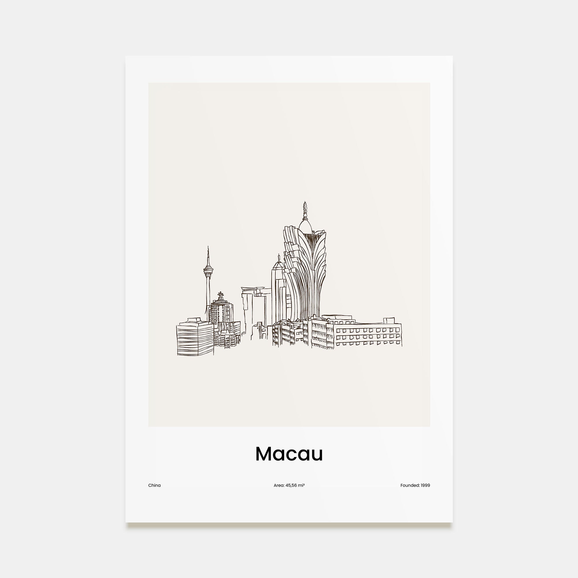 Macau Drawn Poster