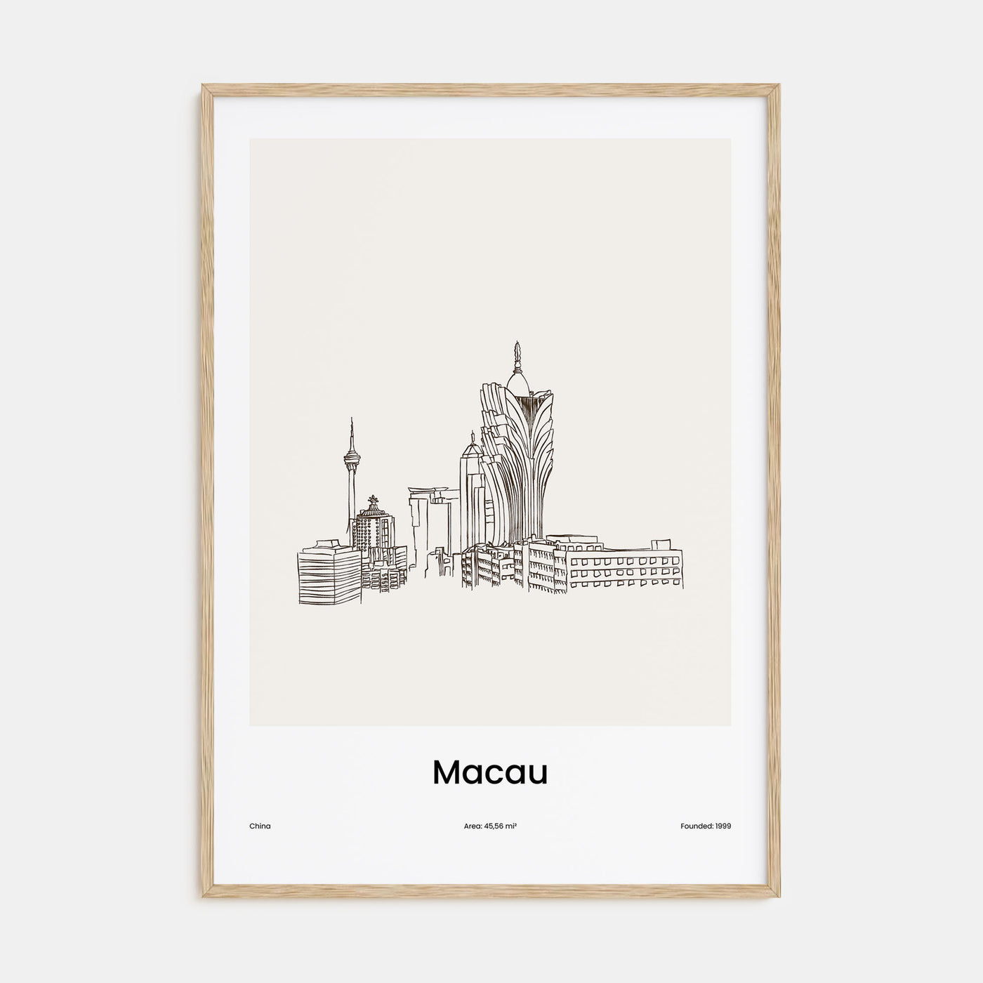 Macau Drawn Poster