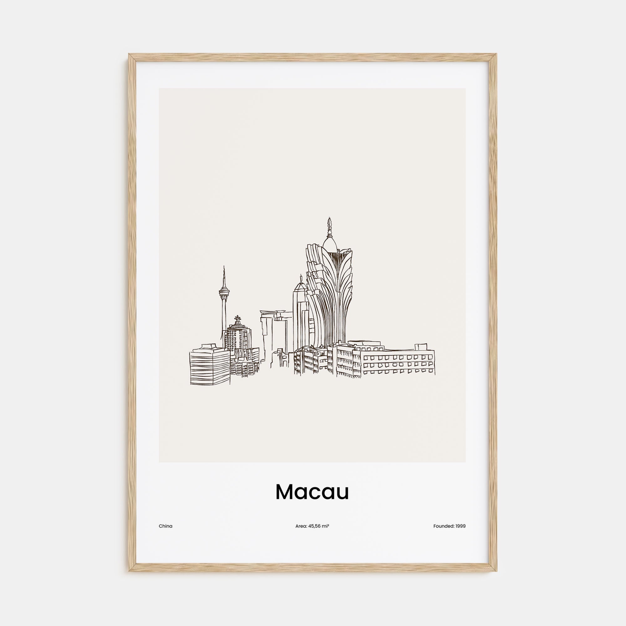 Macau Drawn Poster