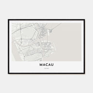 Macau Map Landscape Poster
