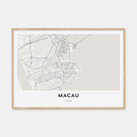 Macau Map Landscape Poster