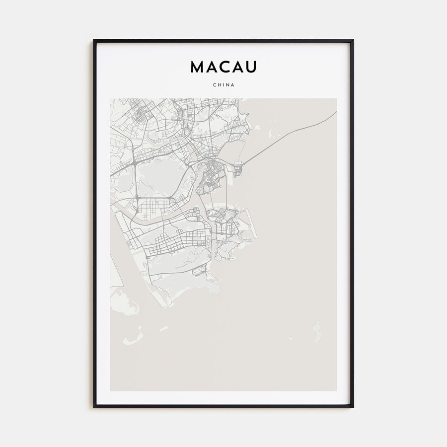 Macau Map Portrait Poster