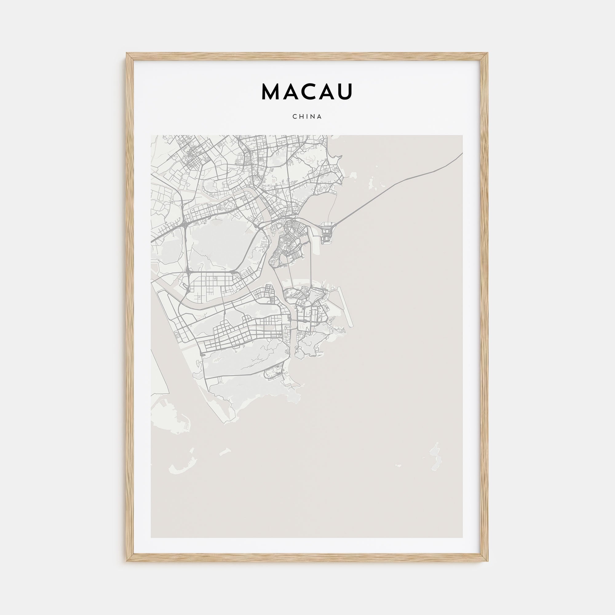 Macau Map Portrait Poster