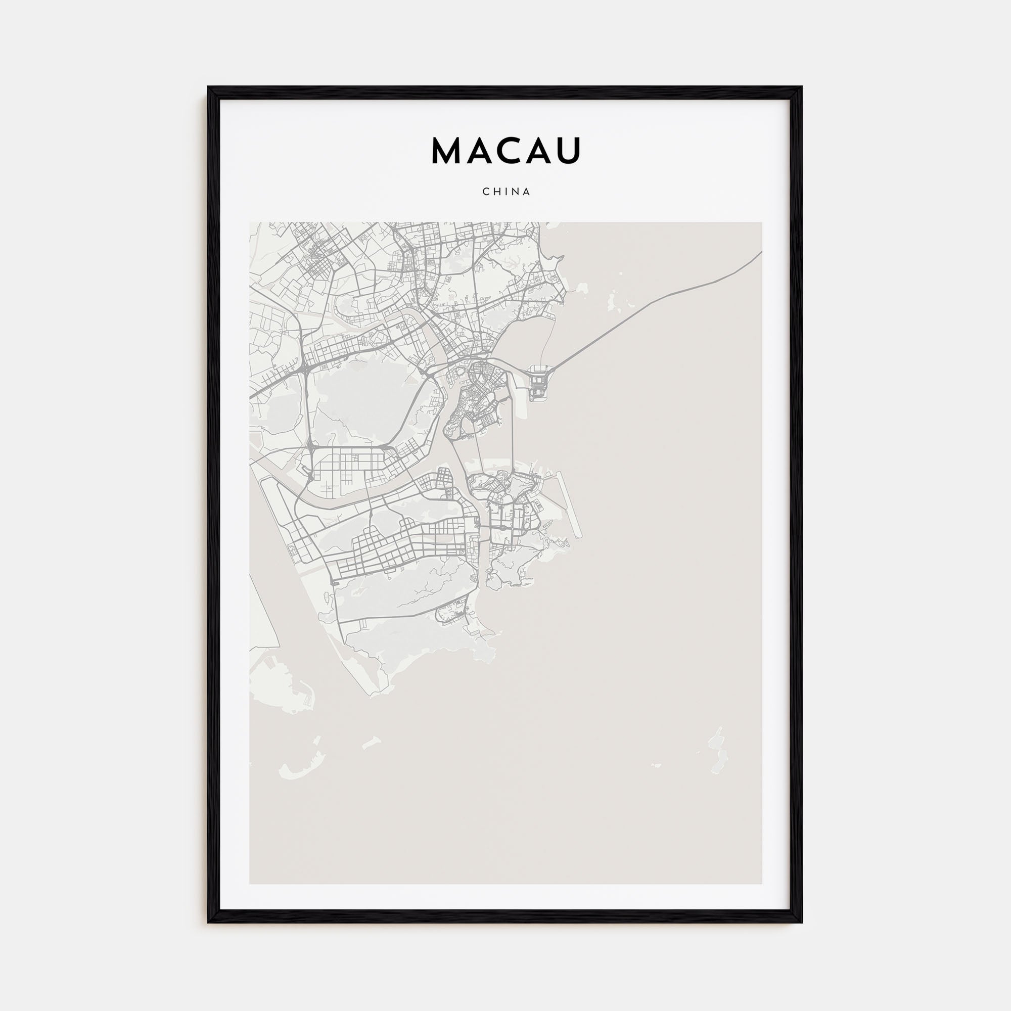 Macau Map Portrait Poster
