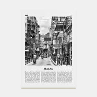Macau Travel B&W Poster