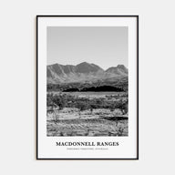 MacDonnell Ranges Portrait B&W Poster