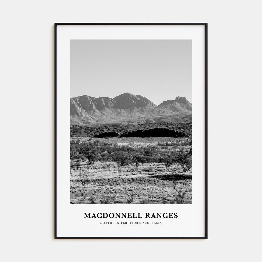 MacDonnell Ranges Portrait B&W Poster