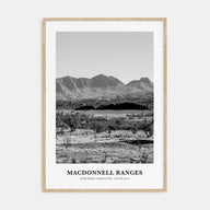 MacDonnell Ranges Portrait B&W Poster