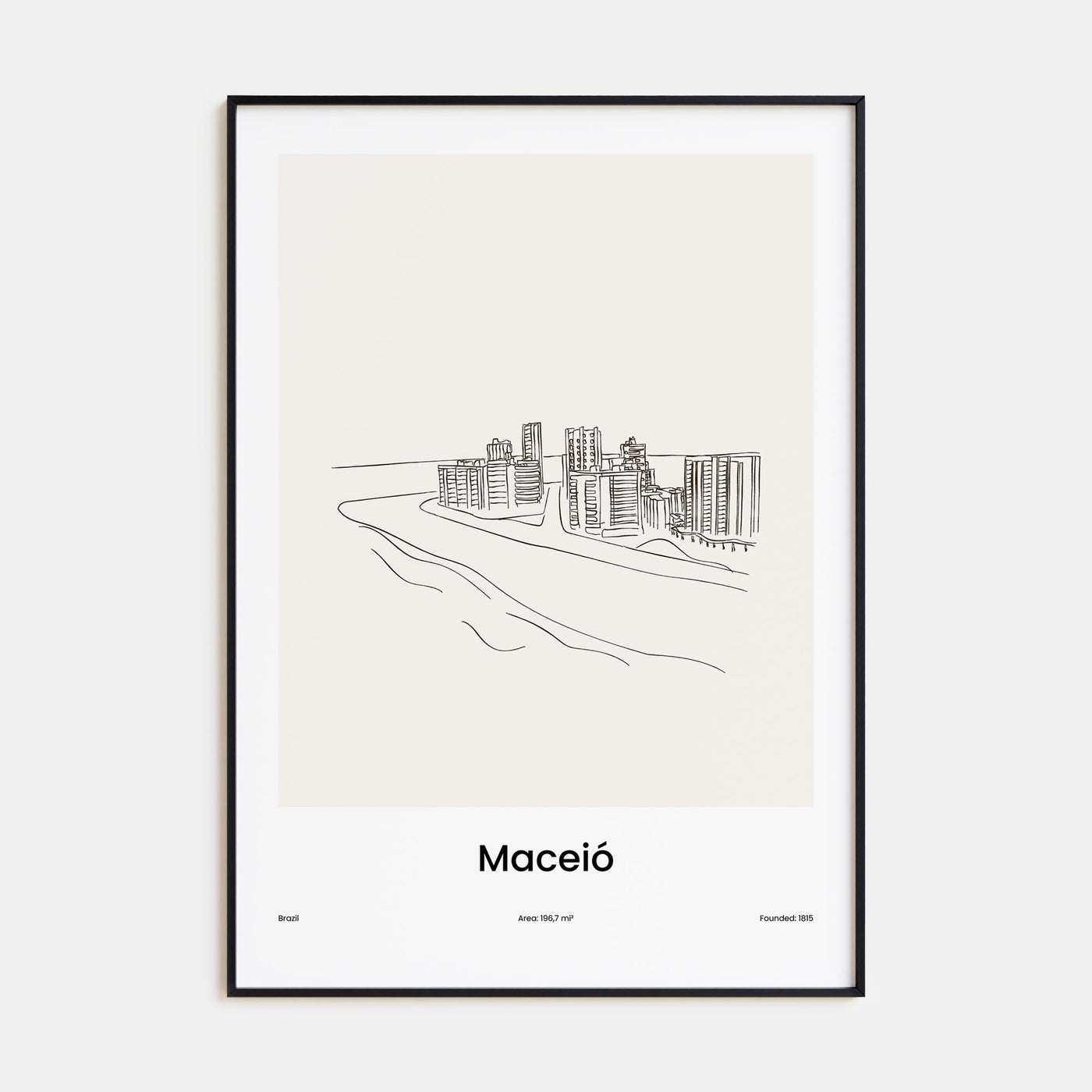 Maceió Drawn Poster