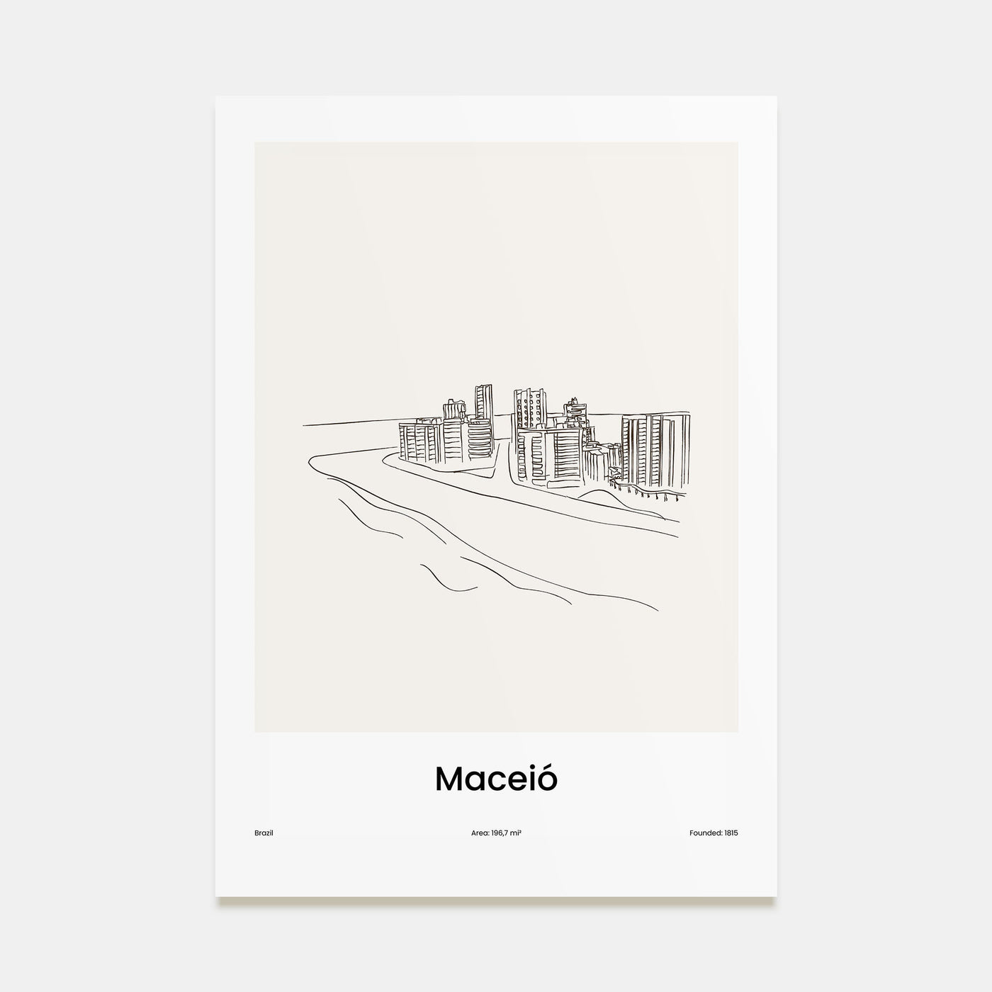 Maceió Drawn Poster