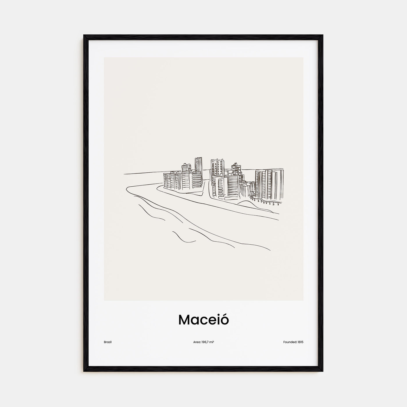 Maceió Drawn Poster