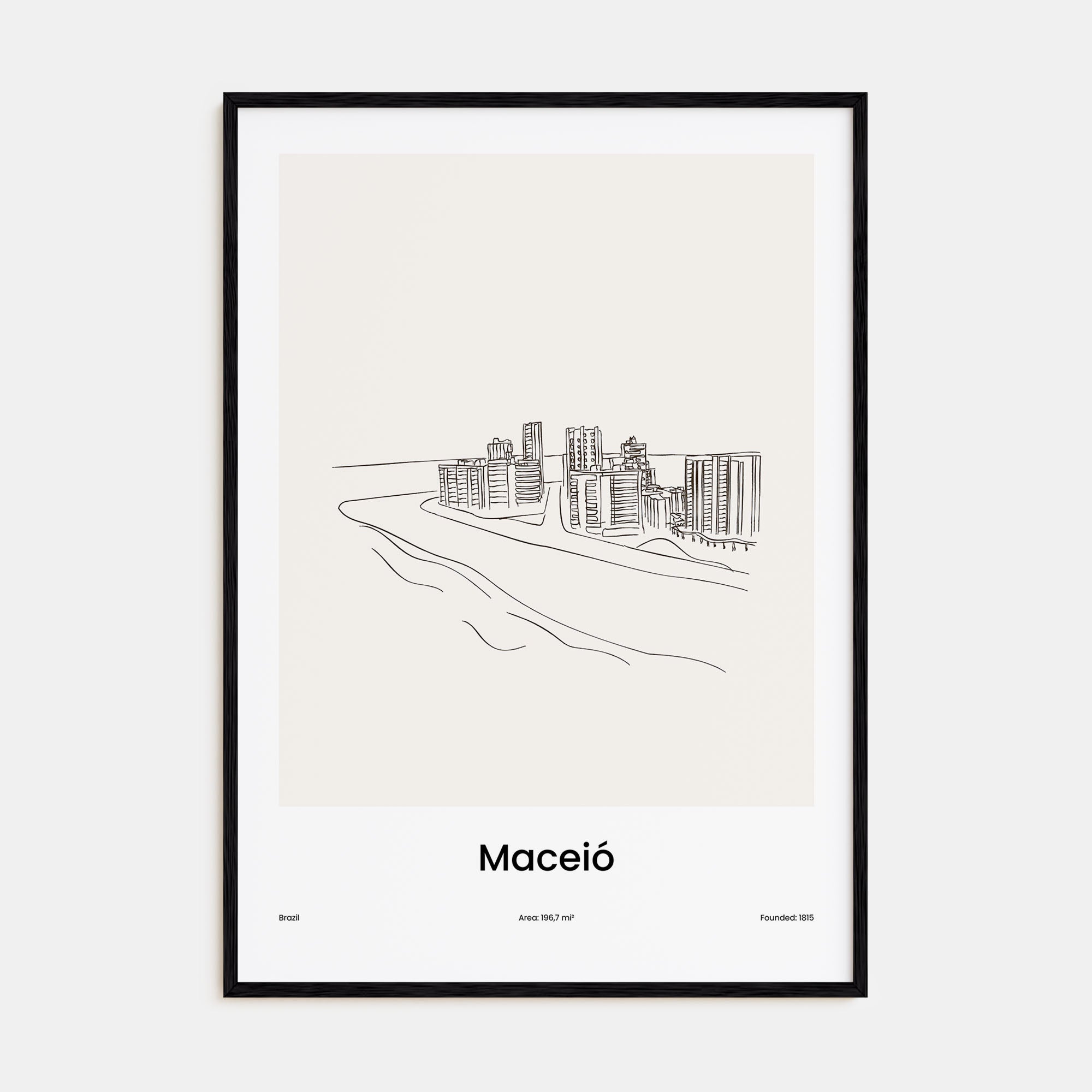 Maceió Drawn Poster