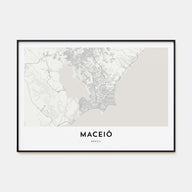 Maceió Map Landscape Poster