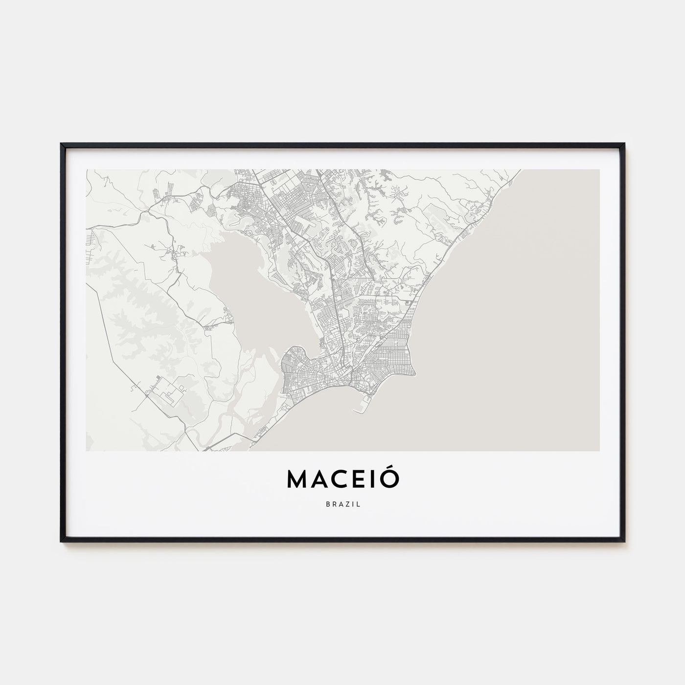 Maceió Map Landscape Poster