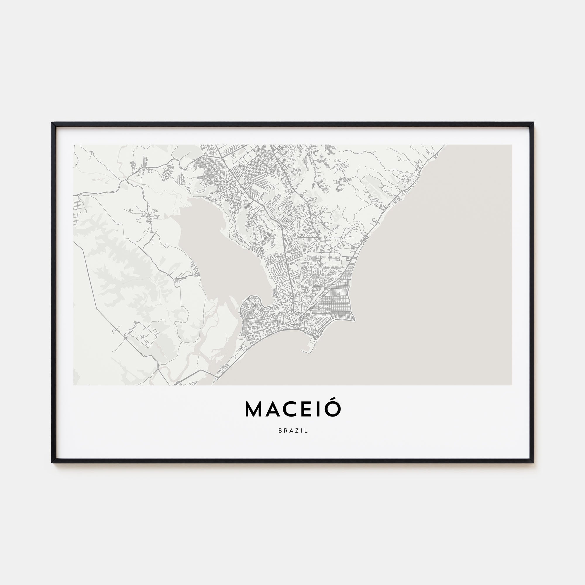 Maceió Map Landscape Poster