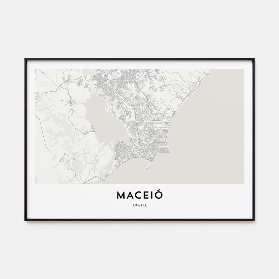 Maceió Map Landscape Poster