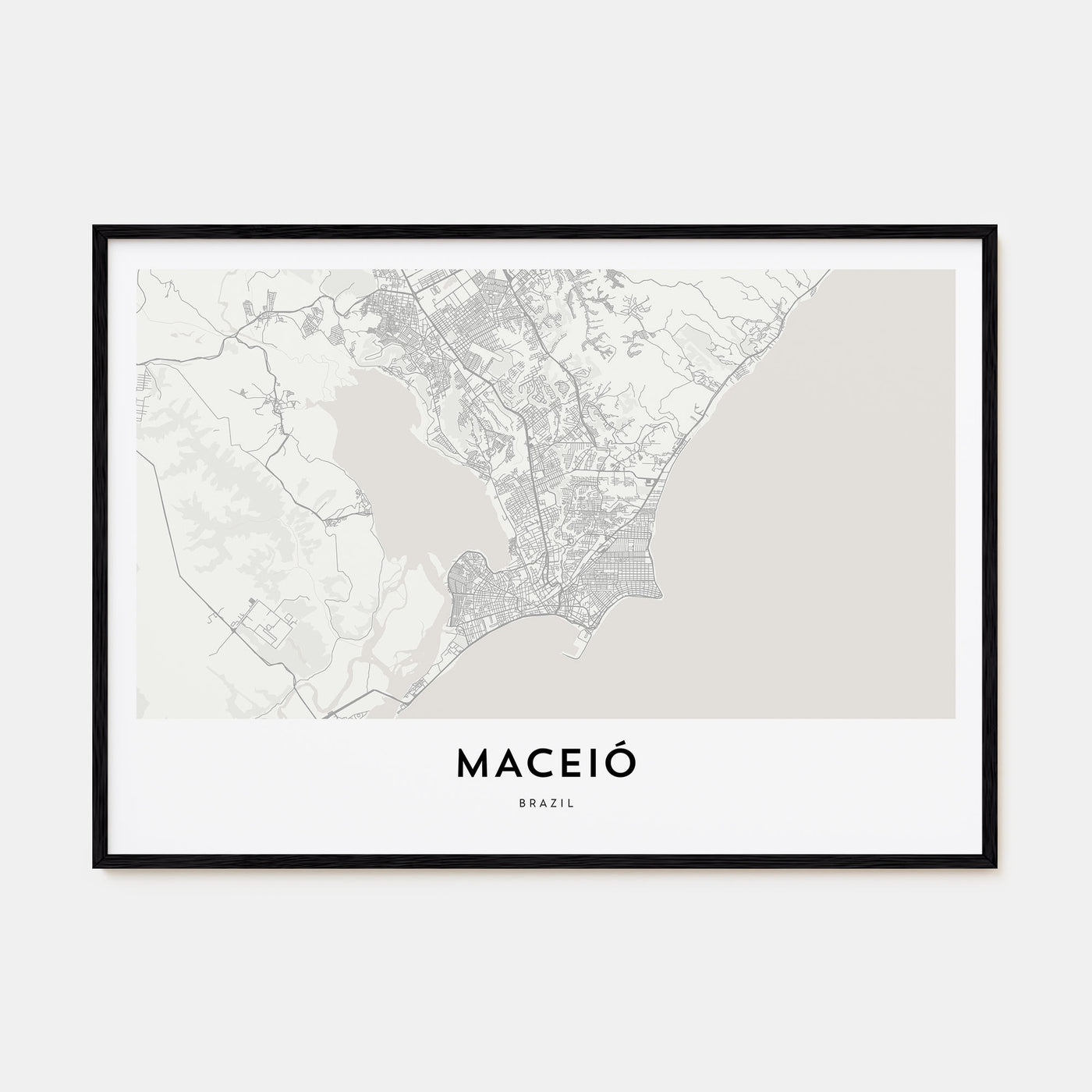 Maceió Map Landscape Poster