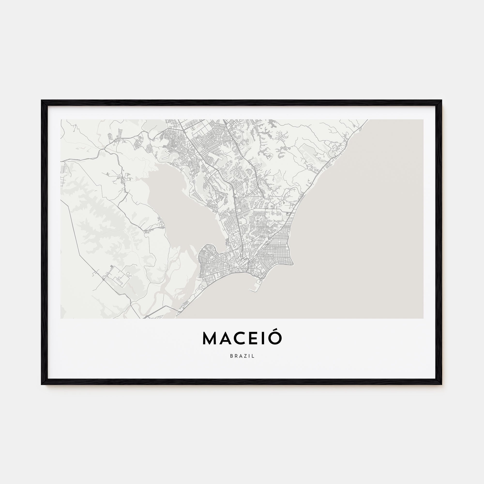 Maceió Map Landscape Poster