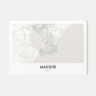 Maceió Map Landscape Poster