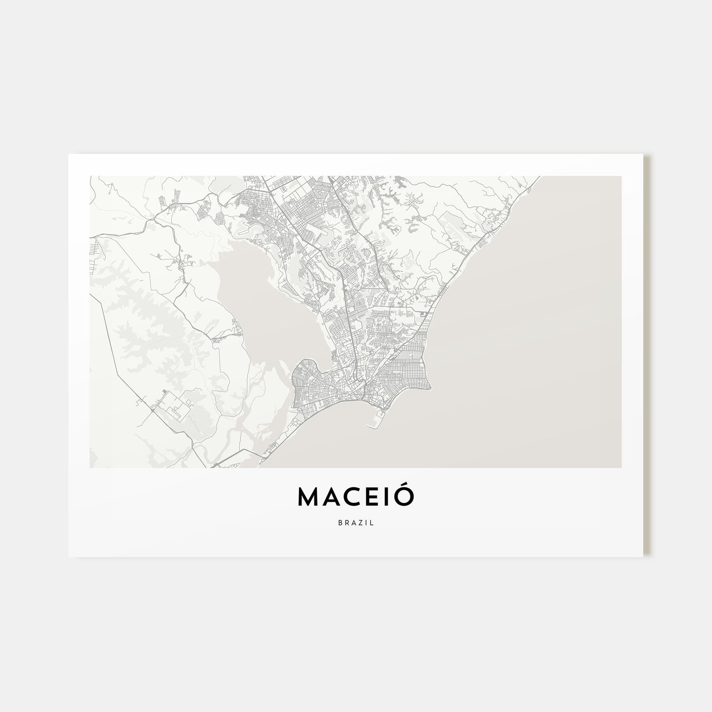 Maceió Map Landscape Poster